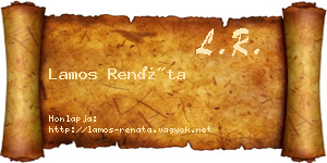 Lamos Renáta névjegykártya